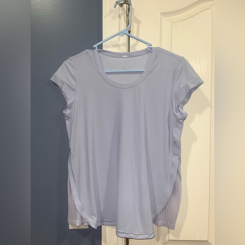 NWOT Lululemon Just Pleat It Short Sleeve Shirt Cool Breeze Size 6 - Picture 7 of 12